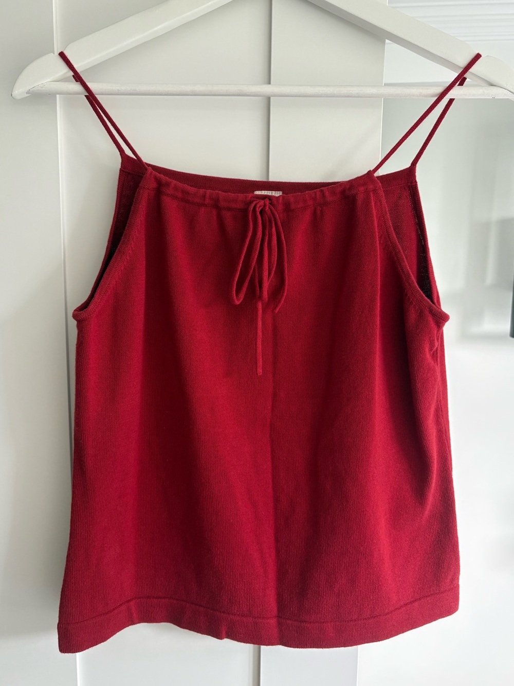 Smart Set Vintage Y2k Red Tank Top with Front Tie